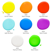 Cargar imagen en el visor de la galería, Pouring Acrylic Paint, Rainbow Spectrum Tones, 4oz Bottles - Set of 8