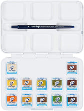 Cargar imagen en el visor de la galería, Van Gogh Watercolor Pocket Box Sets, 12-Pan Shades of Nature Set