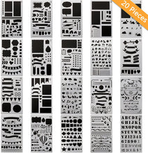 將圖片載入圖庫檢視器 Journal stencil - plantillas, 20 unidades