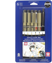 將圖片載入圖庫檢視器 Pigma Manga-Comic Pro Sketching & Inking Sets, 6-Piece Set