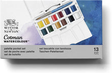 將圖片載入圖庫檢視器 Winsor & Newton - Cotman Pocket Plus - Juego de 12 pastillas de acuarela