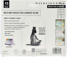 Lade das Bild in den Galerie-Viewer, Zebra Mildliner Brush 15 Pack