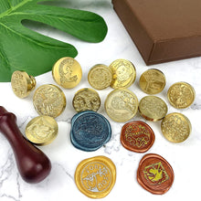 Cargar imagen en el visor de la galería, KOKAY - Wax Seal Stamp Set, 6 Pieces(Blessing Phrases Series)
