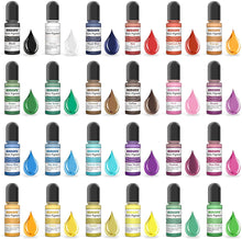 Cargar imagen en el visor de la galería, Pigmento de resina epoxi 24 colores (10 ml cada uno)