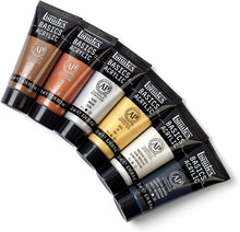 Cargar imagen en el visor de la galería, Liquitex BASICS pintura acrílica de 6 tubos, 22 ml, metalizado e iridiscente