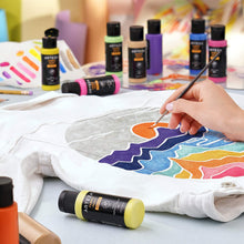 Cargar imagen en el visor de la galería, Arteza - Pintura permanente para telas 14 colores metálicos
