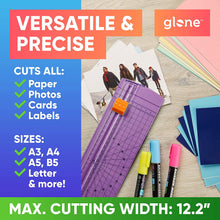 Cargar imagen en el visor de la galería, Glone Cortador de papel de 12 pulgadas, tamaño A4