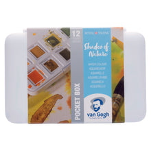 Cargar imagen en el visor de la galería, Van Gogh Watercolor Pocket Box Sets, 12-Pan Shades of Nature Set