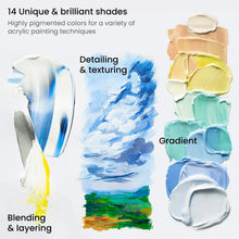 Cargar imagen en el visor de la galería, Acrylic Paint, 4oz Tubes - Set of 14