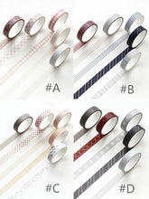 Cargar imagen en el visor de la galería, 5 rolls Simple Striped Pattern Tape