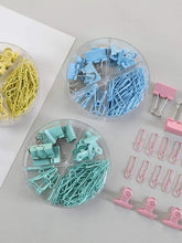 Cargar imagen en el visor de la galería, 84pcs Random Paper Clip & Binder Clip Set