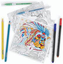 Cargar imagen en el visor de la galería, Arteza - Libro para colorear, ilustraciones de animales y garabatos, contornos grises, 72 hojas