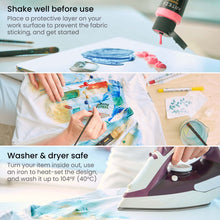 Cargar imagen en el visor de la galería, Fabric Paint, Vibrant Colors, 2oz Bottles - Set of 14