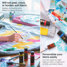 Cargar imagen en el visor de la galería, Fabric Paint, Vibrant Colors, 2oz Bottles - Set of 14