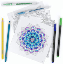 Load image into Gallery viewer, Arteza Coloring Book, Mandala Illustrations, Gray Outlines, 72 Sheets