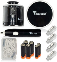 Cargar imagen en el visor de la galería, Juego de sacapuntas electrico, borrador y aspiradora