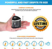 Cargar imagen en el visor de la galería, Juego de sacapuntas electrico, borrador y aspiradora