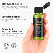 Cargar imagen en el visor de la galería, Arteza - Pintura acrílica iridiscente, botellas de 60 ml - Juego de 10