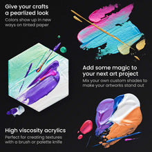 Cargar imagen en el visor de la galería, Arteza - Pintura acrílica perlada, botellas de 2 oz - Juego de 14