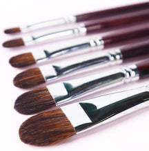將圖片載入圖庫檢視器 Transon Pinceles de pintura Filbert Red Sable Filbert, 6 piezas