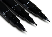 Cargar imagen en el visor de la galería, uni Pin Fineliner Sets - 12-Pen Set - Black