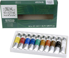 Cargar imagen en el visor de la galería, Winton Oil Color Basic Set, Ten 21ml Tubes