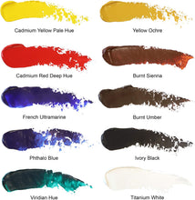 Cargar imagen en el visor de la galería, Winton Oil Color Basic Set, Ten 21ml Tubes