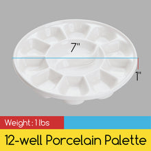 Cargar imagen en el visor de la galería, Meeden 12 Well Round Porcelain Palette
