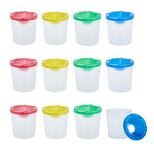 Load image into Gallery viewer, Juvale Paquete de 12 vasos de pintura antiderrames
