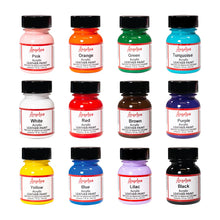 Carregar imagem no visualizador da galeria, Acrylic Leather Paint 1 oz. Kits, 12-Color Best Sellers Kit

