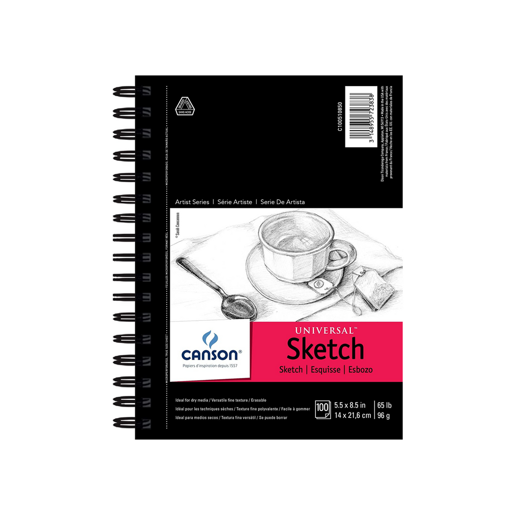 Canson - Universal Heavy-Weight Sketch Pads, Side-Spiral, 9