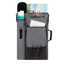 將圖片載入圖庫檢視器 TreotchFun - Funda de arte 18 X 24, mochila y bolsa de mano para obras de arte (gris).
