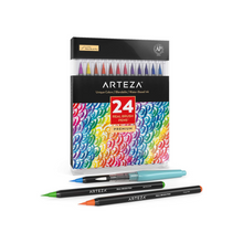 Load image into Gallery viewer, Arteza Watercolor Brush Markers 24 Colors
