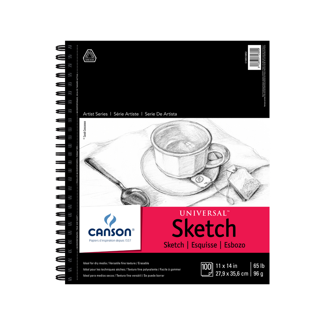 Canson - Universal Heavy-Weight Sketch Pads, Side-Spiral, 11