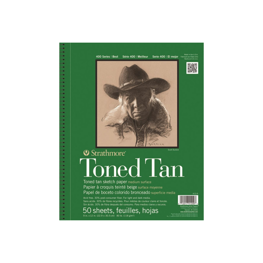 Strathmore  Tan Drawing 400 Series Toned Sketch Pad 9 x 12 in