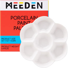 將圖片載入圖庫檢視器 MEEDEN 7-Well Studio - Bandeja de paleta de pintura de porcelana 4 3-4 pulg

