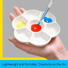 將圖片載入圖庫檢視器 MEEDEN 7-Well Studio - Bandeja de paleta de pintura de porcelana 4 3-4 pulg
