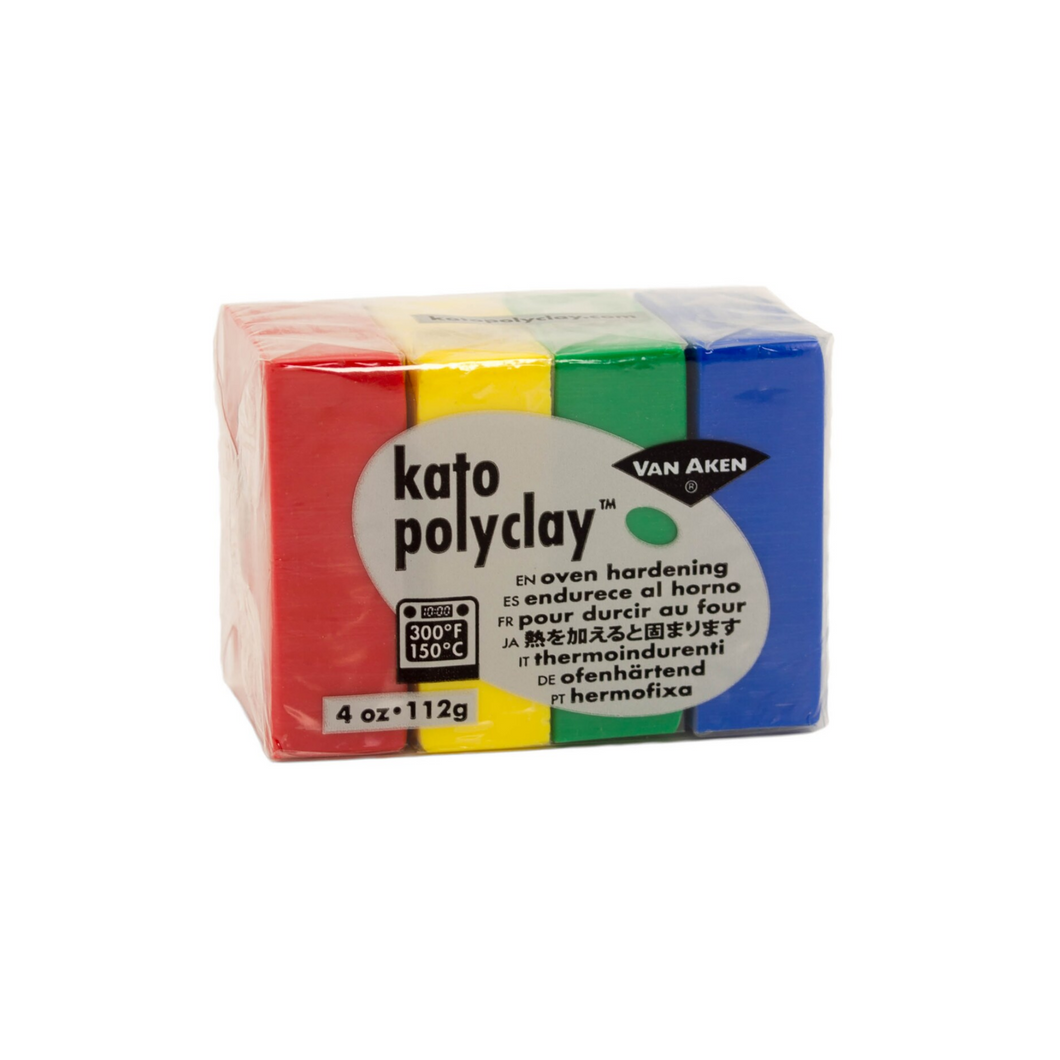 Kato Polyclay 4-Color Sets, Primary Colors