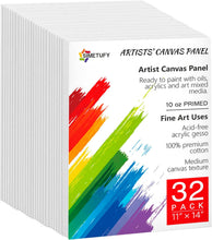 Load image into Gallery viewer, Simetufy - Lienzo de 11 x 14 pulgadas paquete de 32 lienzos
