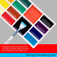 Carregar imagem no visualizador da galeria, MEEDEN Paleta de pintura de cerámica de 14 pocillos
