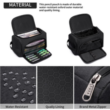 將圖片載入圖庫檢視器 XQXA Estuche organizador de lápices de capacidad extragrande - negro
