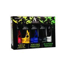 Load image into Gallery viewer, Academy Acrylics Color Sets, 5-Color Basic Set - 75ml Tubes
