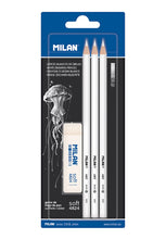 Charger l'image dans la galerie, JUEGO LAPIZ BLANCO 3PC+GOM MILÁN
