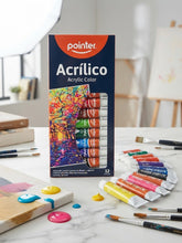 Carregar imagem no visualizador da galeria, Pintura Acrílica de 12 colores, Pointer Artpro
