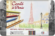 Lade das Bild in den Galerie-Viewer, Conté Pastel Pencil Tin Set of 24 - Colores pastel
