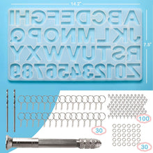 Cargar imagen en el visor de la galería, Mocoosy Kit de 134 moldes de resina para llavero del alfabeto
