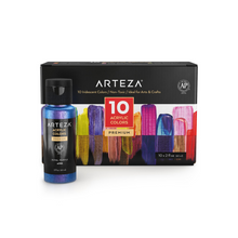 將圖片載入圖庫檢視器 Arteza - Pintura acrílica iridiscente, botellas de 60 ml - Juego de 10
