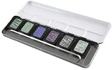 Cargar imagen en el visor de la galería, FINETEC - Watercolor Metal Tin Sets, 6-Color Pearlescent Cool Set
