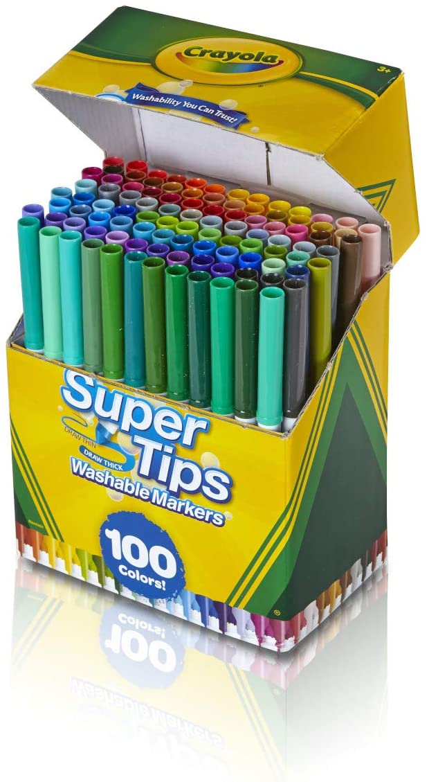 Crayola  Super Tips 100-Count Assorted Color Washable Markers