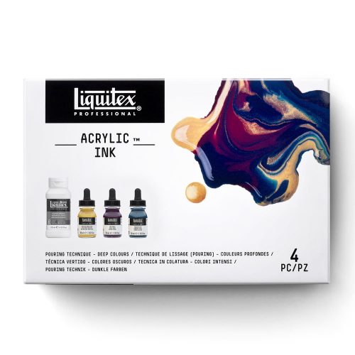 Liquitex - Juego de tintas acrílicas - Técnica de vertido (pouring) Deep Colors